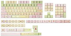 x Ydmochi Sweet Dango Dream Keycap Set, 142 Keys MDA Profile PBT Keycaps for Mechanical Keyboard, Co x Ydmochi Sweet Dango Dream Keycap Set, 142 Keys MDA Profile PBT Keycaps for Mechanical Keyboard, Co