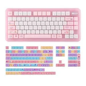 Phantom81 Lite 75% Gasket Mechanical Keyboard with Cute Cat Keycaps Set Phantom81 Lite 75% Gasket Mechanical Keyboard with Cute Cat Keycaps Set