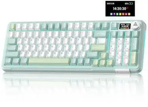 A99 Pro Wireless Mechanical Keyboard with BT5.0/2.4GHz/USB-C, LCD Screen & Metal Knob, Gasket-Mounte A99 Pro Wireless Mechanical Keyboard with BT5.0/2.4GHz/USB-C, LCD Screen & Metal Knob, Gasket-Mounte