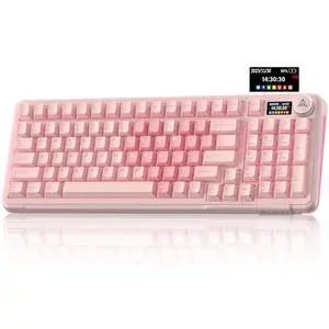 A99 Pro Wireless Gaming Keyboard with LCD Screen & Metal Knob, 96% Layout Mechanical Keyboard, 2.4GH A99 Pro Wireless Gaming Keyboard with LCD Screen & Metal Knob, 96% Layout Mechanical Keyboard, 2.4GH