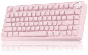 A75 Wireless Gaming Keyboard with Multifunction Knob, BT5.0/2.4GHz/USB-C, 75% Mechanical Keyboard, H A75 Wireless Gaming Keyboard with Multifunction Knob, BT5.0/2.4GHz/USB-C, 75% Mechanical Keyboard, H
