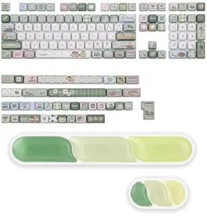 Sprout Picnic Keycap Set with MechLands EPOMAKER CloudGel Wrist Rest Sprout Picnic Keycap Set with MechLands EPOMAKER CloudGel Wrist Rest