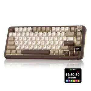 A75 PRO 75% Wireless Mechanical Keyboard with Screen and Knob, Tri-Mode Hot Swappable Gaming Keyboar A75 PRO 75% Wireless Mechanical Keyboard with Screen and Knob, Tri-Mode Hot Swappable Gaming Keyboar