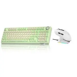 KI99 and SM820, Wireless Keyboard and Mouse Combo for Gaming (KI99 GreenWhite & SM820 White) KI99 and SM820, Wireless Keyboard and Mouse Combo for Gaming (KI99 GreenWhite & SM820 White)