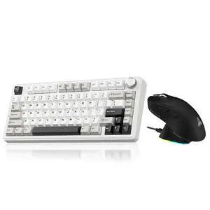 A75 and SM822, Wireless Keyboard and Mouse Combo for Gaming (A75 White & SM822 Black) A75 and SM822, Wireless Keyboard and Mouse Combo for Gaming (A75 White & SM822 Black)