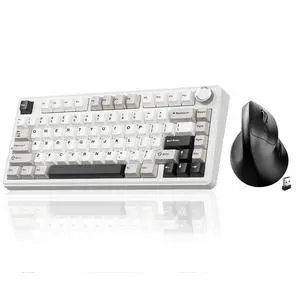 A75 and SM520, Wireless Keyboard and Mouse Combo for Gaming (A75 White & SM520 Black) A75 and SM520, Wireless Keyboard and Mouse Combo for Gaming (A75 White & SM520 Black)