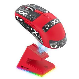 X6 Lightweight Wireless Gaming Mouse with RGB Backlight Charging Base,Tri-Mode Wired/2.4GHz/BT5.2,26 X6 Lightweight Wireless Gaming Mouse with RGB Backlight Charging Base,Tri-Mode Wired/2.4GHz/BT5.2,26