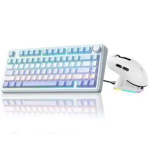 A75 and SM820,Wireless Keyboard and Mouse Combo for Gaming (A75 Gradient-BluePurple & SM820 White) A75 and SM820,Wireless Keyboard and Mouse Combo for Gaming (A75 Gradient-BluePurple & SM820 White)