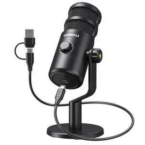 USB Dynamic Microphone, Podcast Recording Microphone with Gain Knob, Plug & Play, Metal Structure, V USB Dynamic Microphone, Podcast Recording Microphone with Gain Knob, Plug & Play, Metal Structure, V