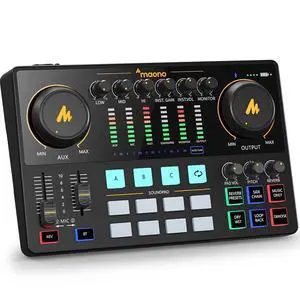 Audio Interface, Caster 10-Channel Podcast mixer with Pro-preamp, 48V Phantom Power, Bluetooth, 11 C Audio Interface, Caster 10-Channel Podcast mixer with Pro-preamp, 48V Phantom Power, Bluetooth, 11 C