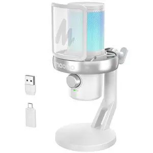 Wireless Gaming Microphone for PC, Condenser USB Mic with AI Voice Change, Noise Cancellation, RGB, Wireless Gaming Microphone for PC, Condenser USB Mic with AI Voice Change, Noise Cancellation, RGB,