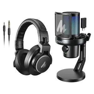 Wireless AI Microphone DM40 Pro + Professional Studio Monitor Headphone MH700 Wireless AI Microphone DM40 Pro + Professional Studio Monitor Headphone MH700