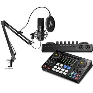 USB XLR Condenser Microphone Set: PC Computer Podcast Cardioid Metal Mic Kit with Software for Recor USB XLR Condenser Microphone Set: PC Computer Podcast Cardioid Metal Mic Kit with Software for Recor