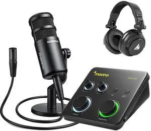 USB Audio Interface for PC & XLR Dynamic Microphone& Studio Headphone: Interface with XLR Input 24-b USB Audio Interface for PC & XLR Dynamic Microphone& Studio Headphone: Interface with XLR Input 24-b