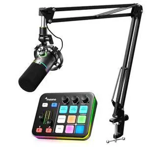 Podcast Equipment Bundle: Audio Interface and USB/XLR Dynamic Microphone-Caster G1 NEO+PD200XS Black Podcast Equipment Bundle: Audio Interface and USB/XLR Dynamic Microphone-Caster G1 NEO+PD200XS Black