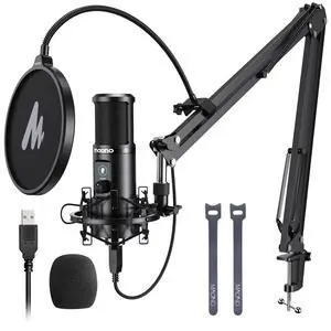 USB Recording Microphone Kit, Professional Condenser Microphone for PC with One-Touch Mute and Mic G USB Recording Microphone Kit, Professional Condenser Microphone for PC with One-Touch Mute and Mic G