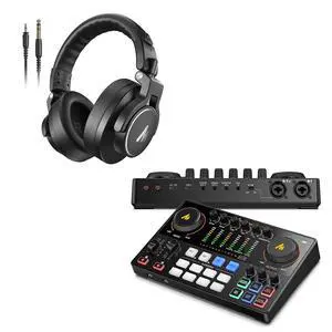 Audio Interface Mixer E2 Gen2 + Studio Monitor Mixing DJ Headphones MH700 Audio Interface Mixer E2 Gen2 + Studio Monitor Mixing DJ Headphones MH700