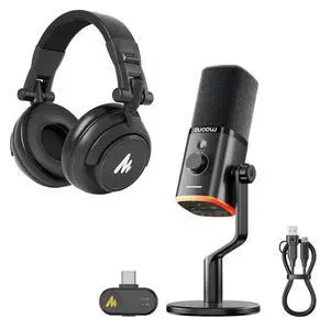 PD100W Wireless Microphone with MH601 Professional Studio Monitor Headphone PD100W Wireless Microphone with MH601 Professional Studio Monitor Headphone