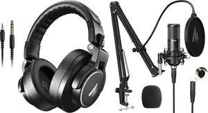 Podcast Microphone PM320S+ MH700 Professional Studio Monitor Headphones Podcast Microphone PM320S+ MH700 Professional Studio Monitor Headphones