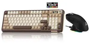 A99 Pro and SM822, Wireless Keyboard and Mouse Combo for Gaming (A99 Pro Brown & SM822 Black) A99 Pro and SM822, Wireless Keyboard and Mouse Combo for Gaming (A99 Pro Brown & SM822 Black)