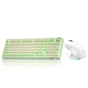 KI99 and SM822, Wireless Keyboard and Mouse Combo for Gaming (KI99 GreenWhite & SM822 White) KI99 and SM822, Wireless Keyboard and Mouse Combo for Gaming (KI99 GreenWhite & SM822 White)