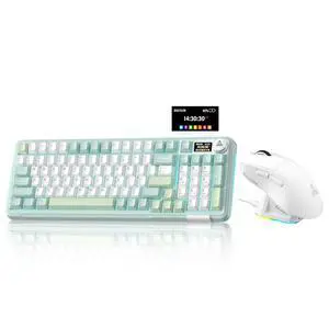 A99 Pro and SM822, Wireless Keyboard and Mouse Combo for Gaming (A99 Pro Green & SM822 White) A99 Pro and SM822, Wireless Keyboard and Mouse Combo for Gaming (A99 Pro Green & SM822 White)