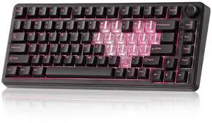 B75 PRO Wireless Mechanical Keyboard,75% Layout with Knob,Hot Swap Gasket Structure,Creamy Pre-lubed B75 PRO Wireless Mechanical Keyboard,75% Layout with Knob,Hot Swap Gasket Structure,Creamy Pre-lubed