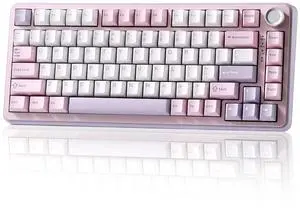 B75 PRO Wireless Mechanical Keyboard,75% Layout with Knob,Hot Swap Gasket Custom Structure,Creamy Pr B75 PRO Wireless Mechanical Keyboard,75% Layout with Knob,Hot Swap Gasket Custom Structure,Creamy Pr
