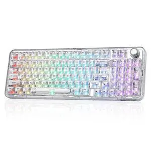 X98 QMK/VIA Wireless Mechanical Gaming Keyboard with Knob,Tri-Mode BT5.0/USB-C/2.4GHz Hot Swappable X98 QMK/VIA Wireless Mechanical Gaming Keyboard with Knob,Tri-Mode BT5.0/USB-C/2.4GHz Hot Swappable