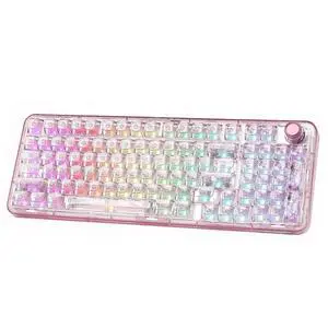 X98 QMK/VIA Wireless Mechanical Gaming Keyboard with Knob,Tri-Mode BT5.0/USB-C/2.4GHz Hot Swappable X98 QMK/VIA Wireless Mechanical Gaming Keyboard with Knob,Tri-Mode BT5.0/USB-C/2.4GHz Hot Swappable