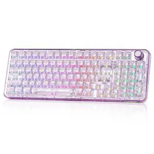 X98 QMK/VIA Wireless Mechanical Gaming Keyboard with Knob,Tri-Mode BT5.0/USB-C/2.4GHz Hot Swappable X98 QMK/VIA Wireless Mechanical Gaming Keyboard with Knob,Tri-Mode BT5.0/USB-C/2.4GHz Hot Swappable