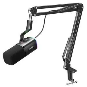 XLR/USB Gaming Microphone with BA20 Boom Arm, PC Computer Gaming Streaming Mic with RGB Light, Mute XLR/USB Gaming Microphone with BA20 Boom Arm, PC Computer Gaming Streaming Mic with RGB Light, Mute