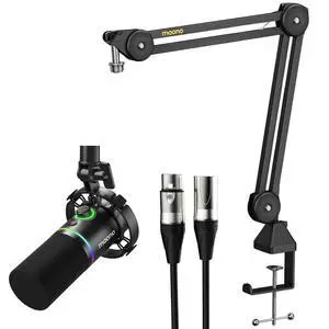 PD200X Dynamic Microphone with BA37 Boom Arm: Mic Bundle for Podcast Studio Streaming Recording Voca PD200X Dynamic Microphone with BA37 Boom Arm: Mic Bundle for Podcast Studio Streaming Recording Voca
