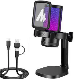 DGM20 USB Gaming Microphone for PC, Noise Cancellation Condenser Mic with RGB Lights for Streaming, DGM20 USB Gaming Microphone for PC, Noise Cancellation Condenser Mic with RGB Lights for Streaming,