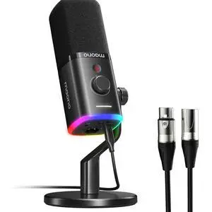 PD100X USB/XLR Dynamic Microphone for PC with 6FT XLR Cable, Computer Streaming Gaming Mic with RGB PD100X USB/XLR Dynamic Microphone for PC with 6FT XLR Cable, Computer Streaming Gaming Mic with RGB