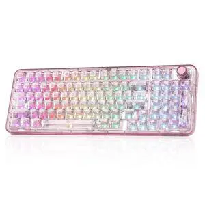X98 QMK/VIA Wireless Mechanical Gaming Keyboard with Knob,Tri-Mode BT5.0/USB-C/2.4GHz Hot Swappable X98 QMK/VIA Wireless Mechanical Gaming Keyboard with Knob,Tri-Mode BT5.0/USB-C/2.4GHz Hot Swappable