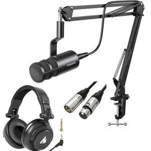 XLR Podcast Dynamic Microphone: Cardioid Studio Mic Works for Audio Interface, Audio Mixer for Vocal XLR Podcast Dynamic Microphone: Cardioid Studio Mic Works for Audio Interface, Audio Mixer for Vocal