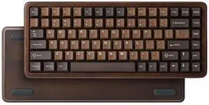 WOOD84 Wireless Mechanical Keyboard,75% Layout Wood Gaming Keyboard,BT/2.4G/USB-C,RGB Backlit Tray M WOOD84 Wireless Mechanical Keyboard,75% Layout Wood Gaming Keyboard,BT/2.4G/USB-C,RGB Backlit Tray M