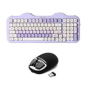 C98 Wireless Mechanical Keyboard (Purple, Candy Linear Switch), YUNZll C1 Silicone Wireless Mouse (B C98 Wireless Mechanical Keyboard (Purple, Candy Linear Switch), YUNZll C1 Silicone Wireless Mouse (B