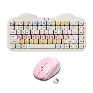 C75 Wireless Mechanical Keyboard(Beige, Candy Switch), C2 Wireless Mouse(Pink) C75 Wireless Mechanical Keyboard(Beige, Candy Switch), C2 Wireless Mouse(Pink)