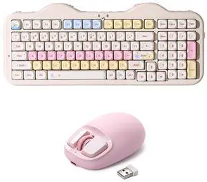 C98 Wireless Mechanical Keyboard(Beige, Milk V2 Linear Switch), YUNZll C1 Silicone Wireless Mouse(Pi C98 Wireless Mechanical Keyboard(Beige, Milk V2 Linear Switch), YUNZll C1 Silicone Wireless Mouse(Pi