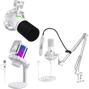 Podcast Equipment Bundle, Noise Cancellation mic with Mute, Gain, Monitoring for Streaming, Podcast, Podcast Equipment Bundle, Noise Cancellation mic with Mute, Gain, Monitoring for Streaming, Podcast,
