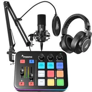 USB XLR Condenser Microphone Set: PC Computer Podcast Cardioid Metal Mic Kit with Software for Recor USB XLR Condenser Microphone Set: PC Computer Podcast Cardioid Metal Mic Kit with Software for Recor