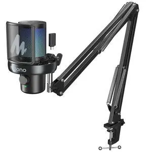DM40 Pro AI Wireless Microphone with Mic Boom Arm Stand,AI Noise Cancellation,AI Voice Changer,Tap t DM40 Pro AI Wireless Microphone with Mic Boom Arm Stand,AI Noise Cancellation,AI Voice Changer,Tap t