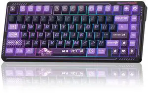 LINGBAO K75 Wireless Mechanical Keyboard, 75% Anime Gaming Keyboard with 10000mAh Battery, Hot-Swapp LINGBAO K75 Wireless Mechanical Keyboard, 75% Anime Gaming Keyboard with 10000mAh Battery, Hot-Swapp