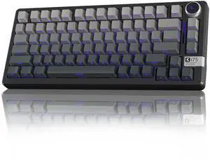 SOLAKAKA KI75 Wireless Mechanical Gaming Keyboard, 75% Percent Aluminum Hot Swappable Switches, Side SOLAKAKA KI75 Wireless Mechanical Gaming Keyboard, 75% Percent Aluminum Hot Swappable Switches, Side