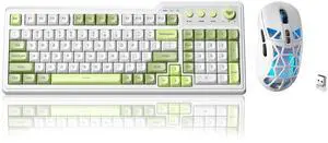 Aula F3099 Wireless Keyboard and Mouse Combo, Tri-Mode BT5.0/2.4GHz/USB-C Cute Creamy Keyboard with Aula F3099 Wireless Keyboard and Mouse Combo, Tri-Mode BT5.0/2.4GHz/USB-C Cute Creamy Keyboard with