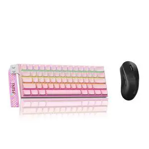 Aula MINI60 HE PRO - 60% Mechanical Gaming Keyboard Wireless, Hall Effect Magnetic Switch(Pink)+SOLA Aula MINI60 HE PRO - 60% Mechanical Gaming Keyboard Wireless, Hall Effect Magnetic Switch(Pink)+SOLA