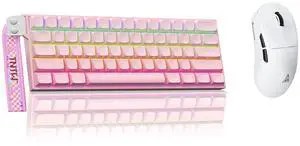 Aula MINI60 HE PRO - 60% Mechanical Gaming Keyboard Wireless, Hall Effect Magnetic Switch(Pink)+SOLA Aula MINI60 HE PRO - 60% Mechanical Gaming Keyboard Wireless, Hall Effect Magnetic Switch(Pink)+SOLA