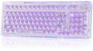 Phantom 98 Crystal Mechanical Gaming Keyboard, Transparent Keyboard with RGB Backlits, Hot-Swappable Phantom 98 Crystal Mechanical Gaming Keyboard, Transparent Keyboard with RGB Backlits, Hot-Swappable